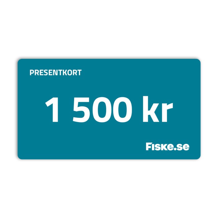 Presentkort 1 500 kr