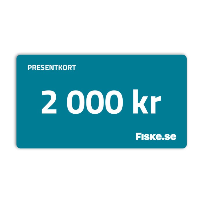 Presentkort 2 000 kr