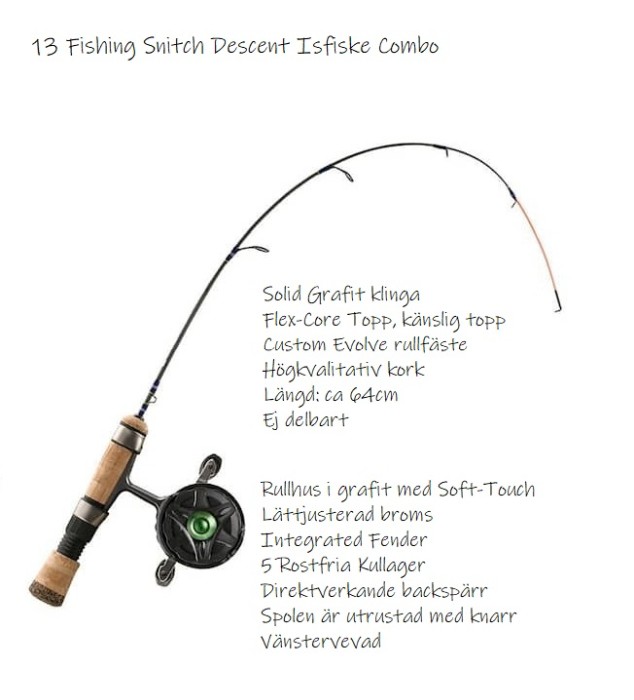 13 Fishing Snitch Descent 64cm Isfiske Combo   - Bra priser & fri  frakt över 899:
